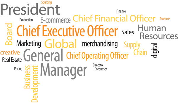 Function Expertise, Chief Executive Officer, CEO, President, General Manager, Board, Chief Operating Officer, COO, Chief Financial Officer, CFO, Human Resources, HR, Business Development, BD, Marketing, Merchandising, Digital, E-commerce, Supply Chain, Creative, Sales, Real Estate